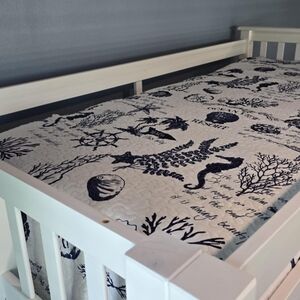 Black Quilted Bedding with Sea Life Design